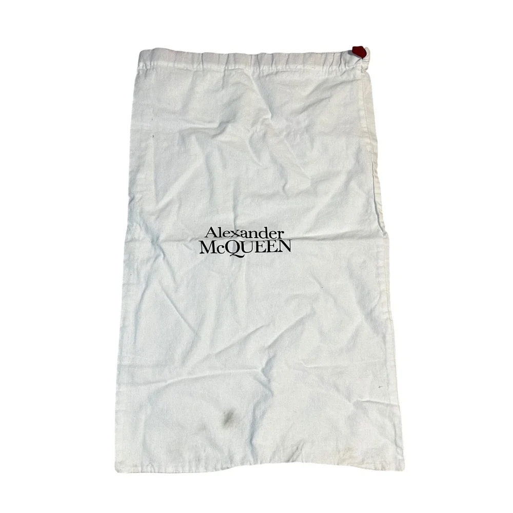 Alexander McQueen Dust Bag White Canvas Logo Print